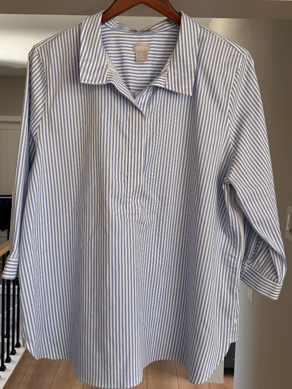 Chicos blue striped top